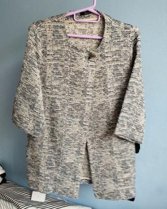 Giacca lunga  azzurra taglia 44