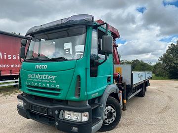 Iveco Eurocargo 120E28 Cassone fisso e grù retroca