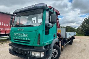 Iveco Eurocargo 120E28 Cassone fisso e grù retroca