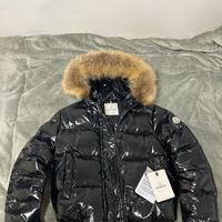 Giacca Monclear lucida con pelo, M