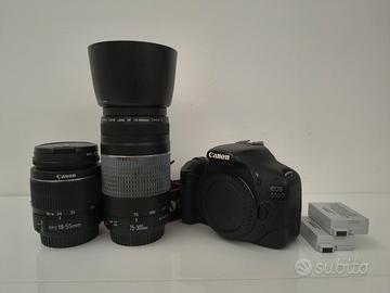 Canon EOS 550D + 2 obiettivi + 2 batterie