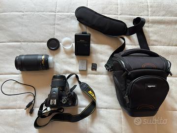 Nikon D3500 + 18-55 VR + 70-300 VR + SD 128GB