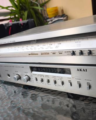 amplificatore Akai  am u22 e tuner at k 02L