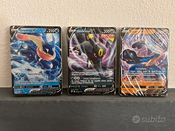 Trio Mazzi Umbreon Greninja Lucario Pokemon