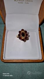 anello Oro18kt con granati naturali 