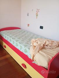 letto singolo con secondo letto 