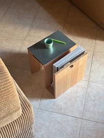 Tavolino Portariviste Design | Legno e Lamiera