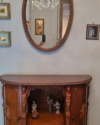 Credenza Servante vittoriana inglese  + specchio