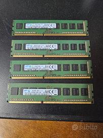 16GB ram samsung (4x4gb) DDR3 12800 per pc fisso