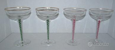 Set di 4 bicchieri da vino/champagne