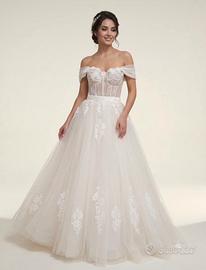 Abito da sposa nuovo avorio chiaro due in uno