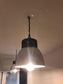 lampadario vintage a sospensione industriale 