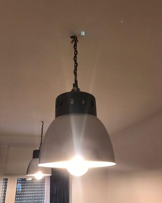 lampadario vintage a sospensione industriale 