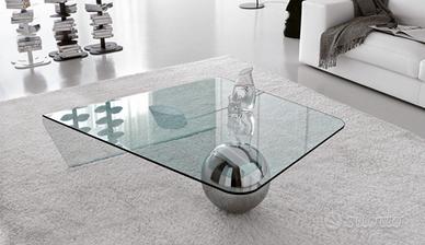 Cattelan Tavolino  Globe  con piano in cristallo