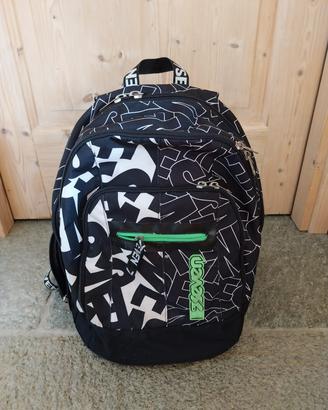 Zaino scolastico Seven nero-verde