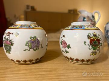 Set 2 Vasi Porcellana Cinese Vintage