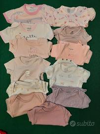 12 Body bimba manica corta tg.50 cm.
