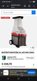 biotrituratore usato 3 volte 