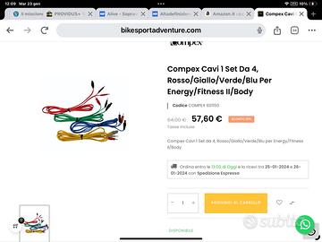 Cavi elettrostimolatore Compex