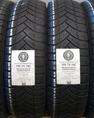 4 GOMME 195 75 16C MICHELIN A64950