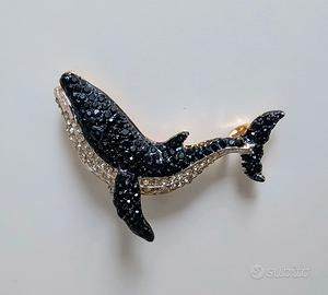 spilla gioiello balena