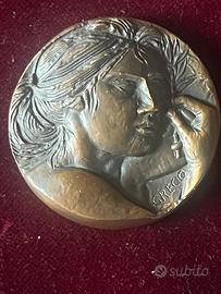 MEDAGLIA DI BRONZO ROMA CAPITALE 1870-1970