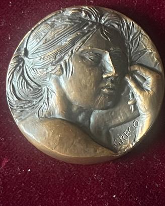 MEDAGLIA DI BRONZO ROMA CAPITALE 1870-1970