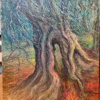 RARO OLIO SU TELA CM. 50X70 “ULIVO” NINO RONCA