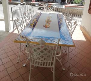 TAVOLO IN PIETRA LAVICA MIS. 200X100 CM. IN ITALIA