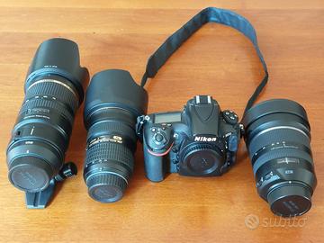 Nikon D810 più tre obiettivi