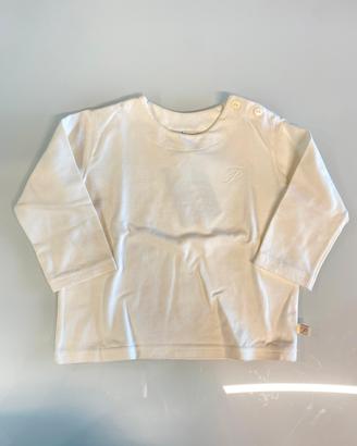 maglia in cotone con bottoncini al collo 
