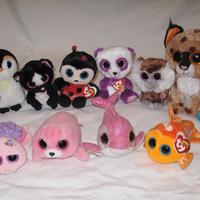 Lotto peluches Ty, 13 pezzi, 2 grandi e 11 medi