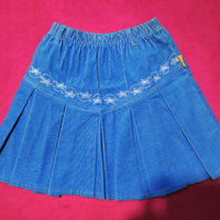 Gonna a pieghe per bambina Anni 12 100% cotone
