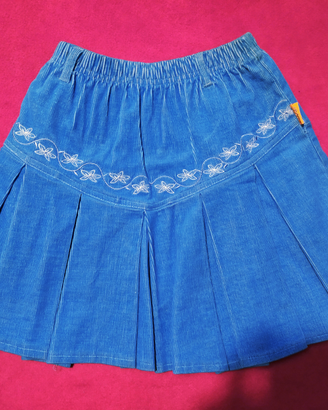 Gonna a pieghe per bambina Anni 12 100% cotone