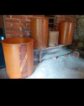 4 botti di resina per vino- diverse misure-