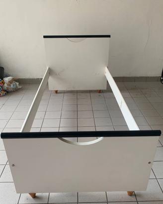 Letto singolo misura 80x200 con rete a doghe