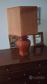 lampada da tavolo pigna in ceramica vintage