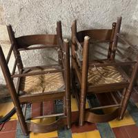 Set 4 sedie in legno