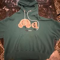 Felpa Palm Angels verde con orso – originale