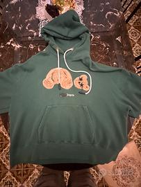 Felpa Palm Angels verde con orso – originale