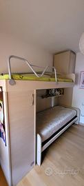 Camera con letto a castello