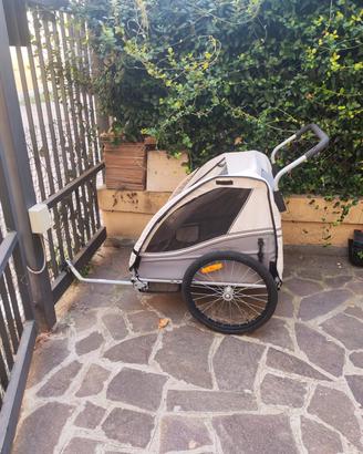 Rimorchio due posti bicicletta per bambini Kesser