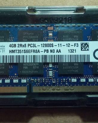 4 GB SDRAM HYNIX PC3L-12800L (1,35/1,5 V) Notebook