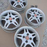 4 Cerchi Fiat 124 Spider anni 60/70 5 1/2 x 13"