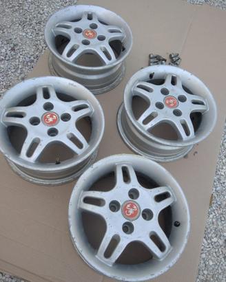 4 Cerchi Fiat 124 Spider anni 60/70 5 1/2 x 13"