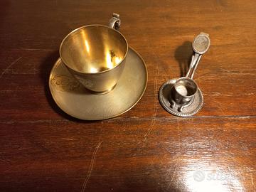 Christofle portacandela tazzina piattino vintage