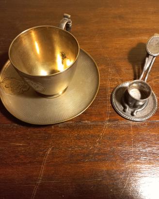 Christofle portacandela tazzina piattino vintage