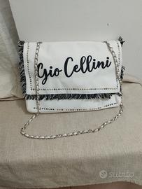 borsa con borchie e frange Gio cellini