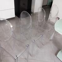 N.4sedie trasparenti da pranzo. 