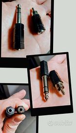 Adattatori Audio Jack 6.35mm RCA Cuffie Chitarra 